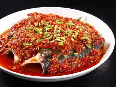 Steamed Fish Head w. Preserved Chili
