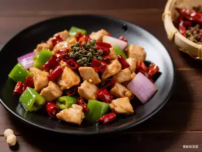 Diced Chicken w. Peppercorns