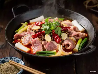Sliced Lamb Dry Pot