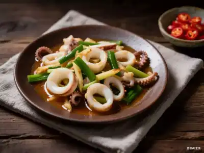 Squid w. Ginger & Scallions